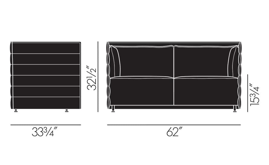 alcove plume 2 seater sofa