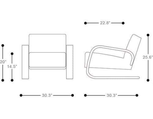 alvar aalto armchair 400 tank chair