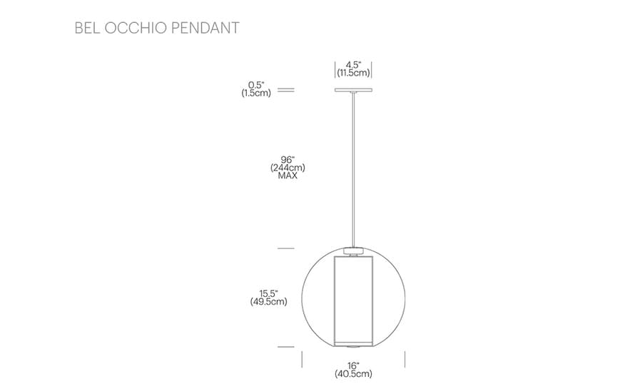 bel occhio 16 pendant lamp