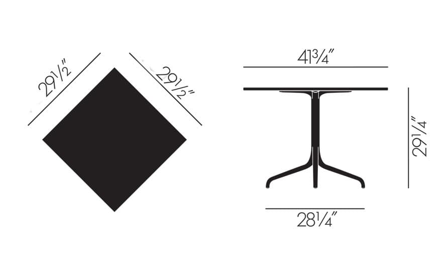 belleville square table