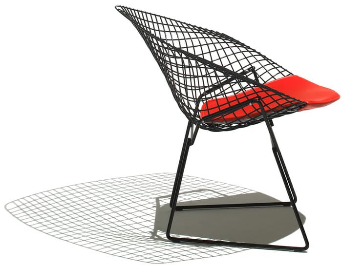 bertoia small diamond chair with seat cushion