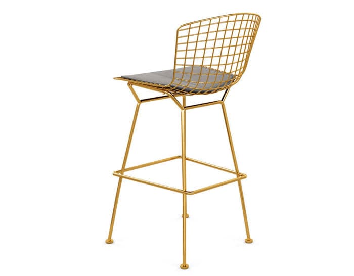 bertoia stool with seat cushion