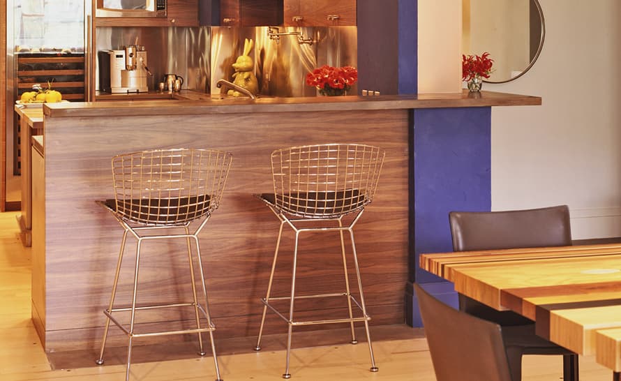 bertoia stool with seat cushion