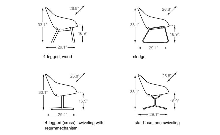 beso lounge chair with swivel base