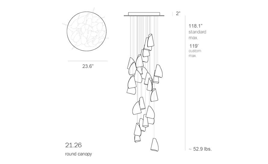 bocci 21.26 twenty six pendant chandelier