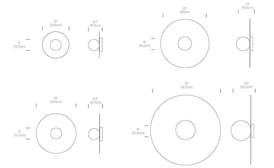 bola disc flush grouping light
