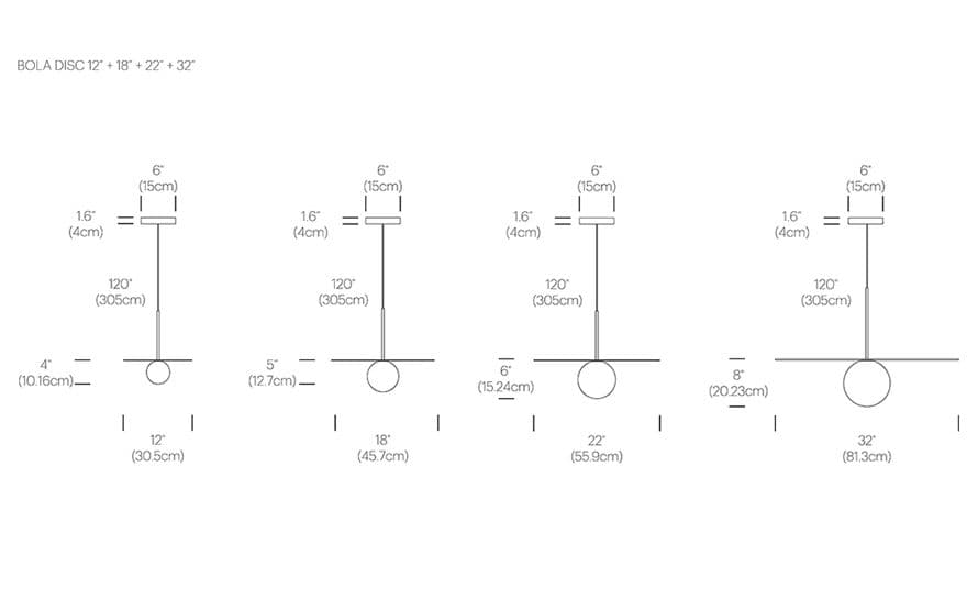 bola disc suspension lamp