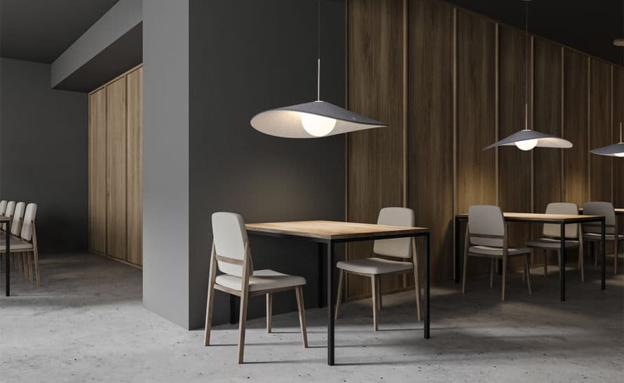 bola felt suspension lamp