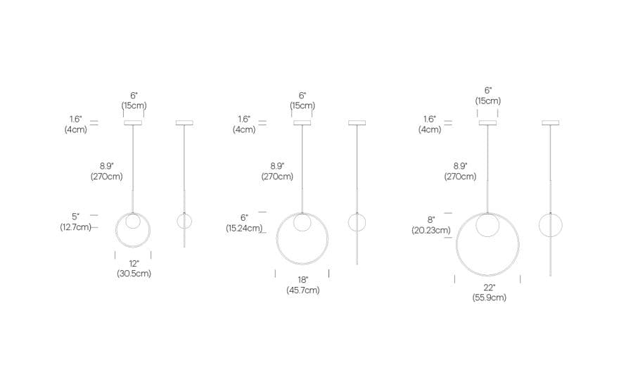 bola halo suspension lamp