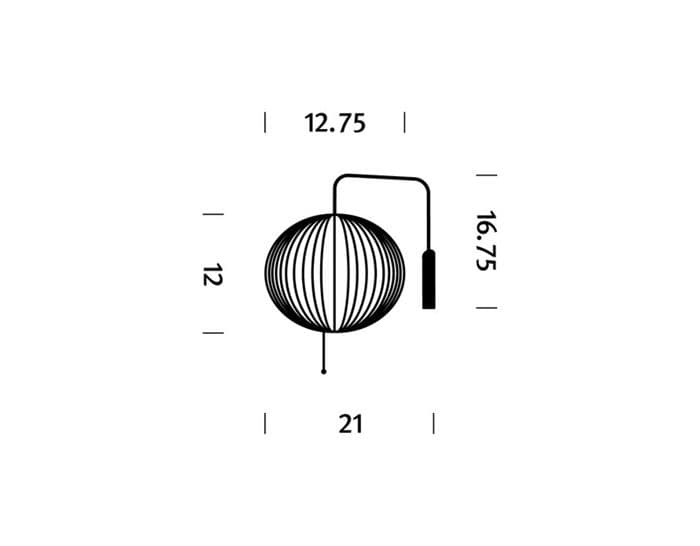 nelson bubble lamp wall sconce ball