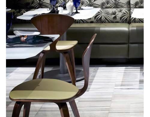 cherner side chair with upholstered seat