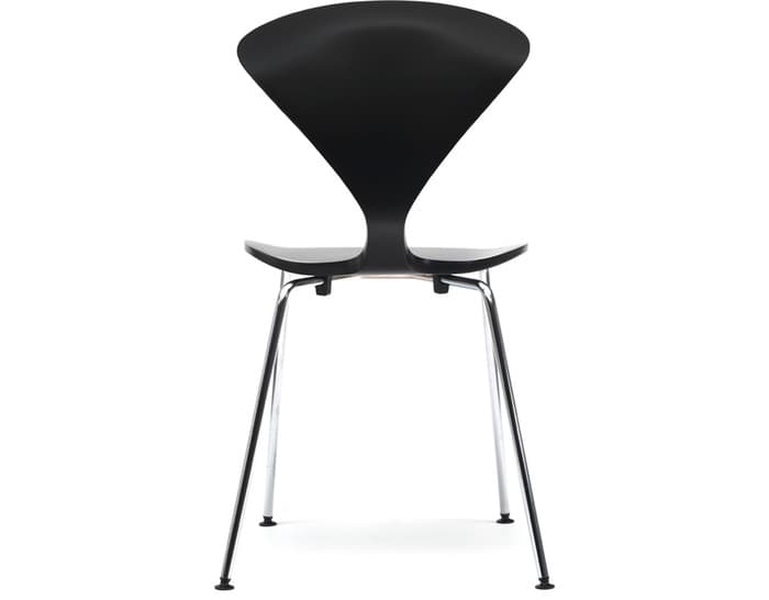 cherner metal leg stacking side chair