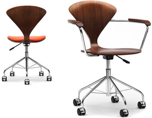 cherner task chair with upholstered seat