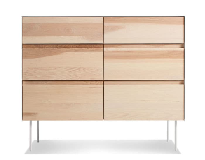 clad 6 drawer dresser