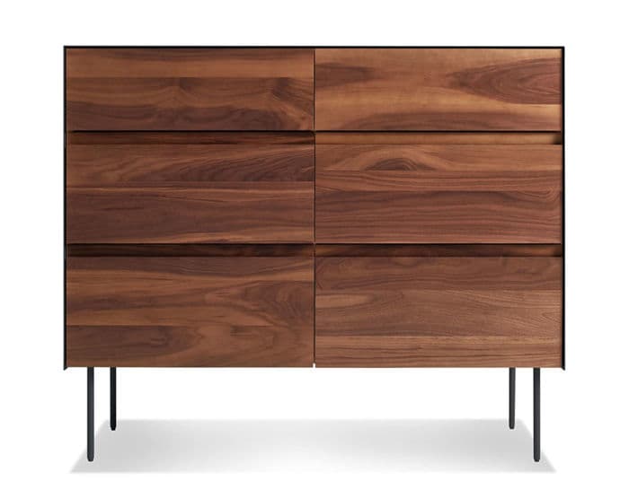 clad 6 drawer dresser