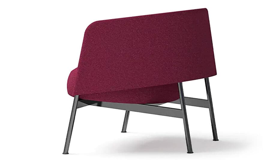Collar Lounge Chair with metal base