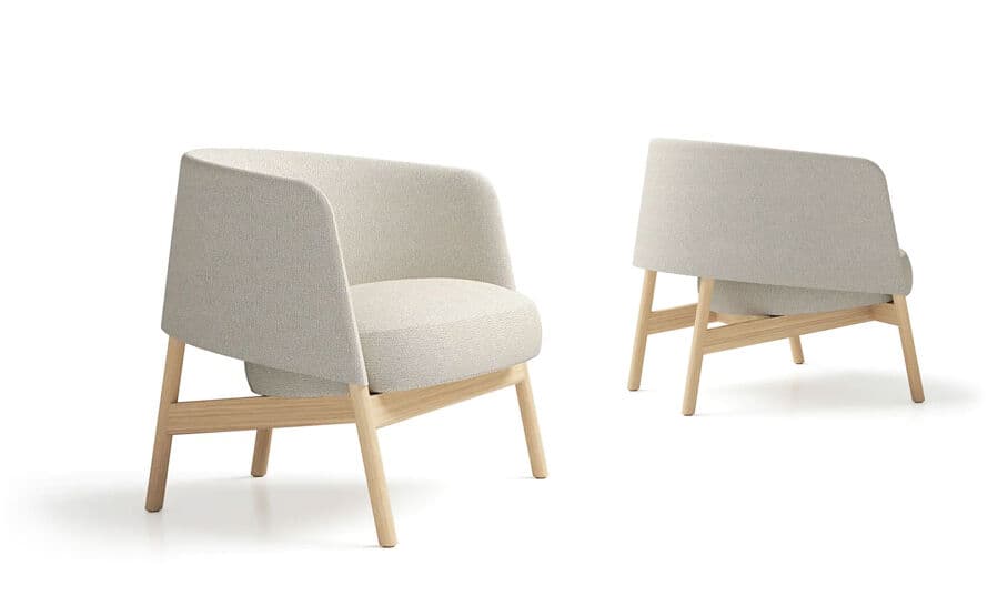 Collar Lounge Chair with metal base