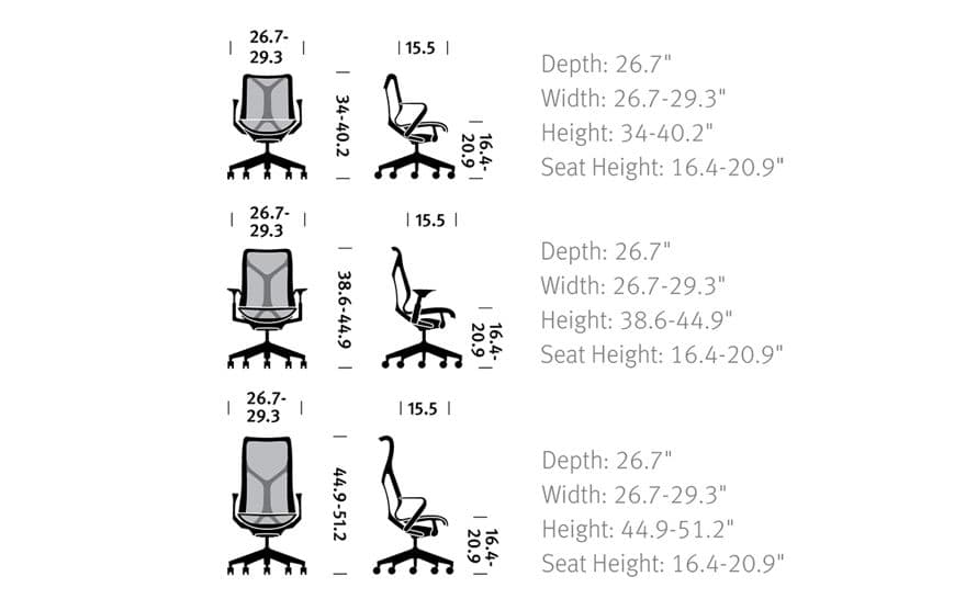 cosm low back task chair