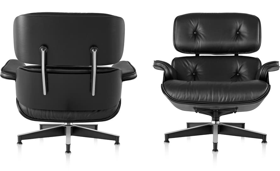 ebony eames&reg; lounge chair without ottoman