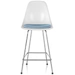 eames molded fiberglass stool with seat pad