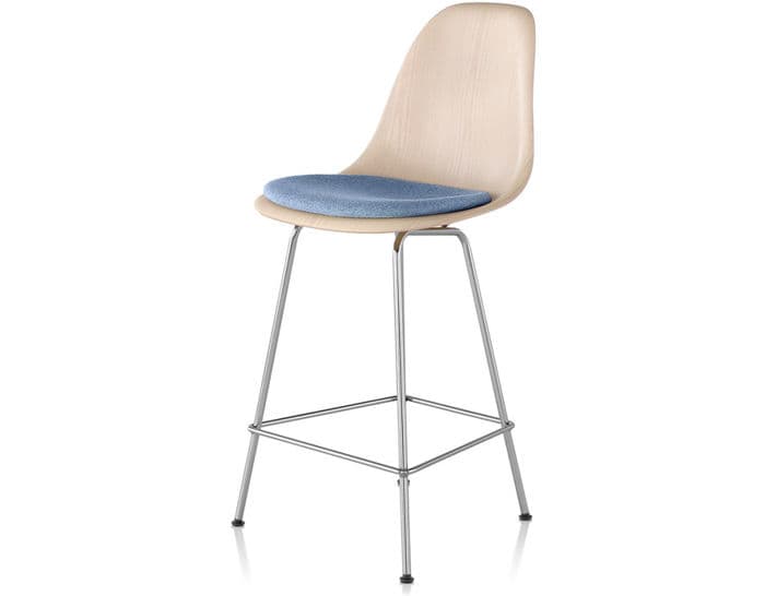 eames&reg; molded wood stool with seat pad