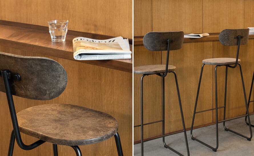 earth stool with backrest