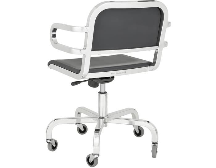 emeco nine-0 task swivel armchair