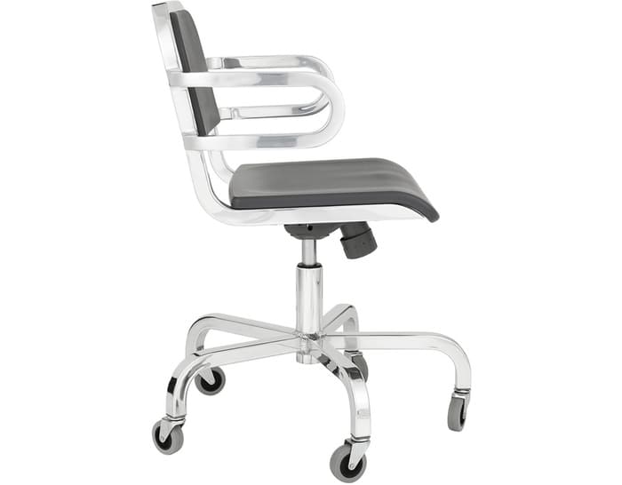 emeco nine-0 task swivel armchair
