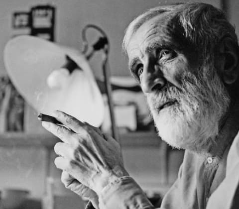 A portrait of Enzo Mari
