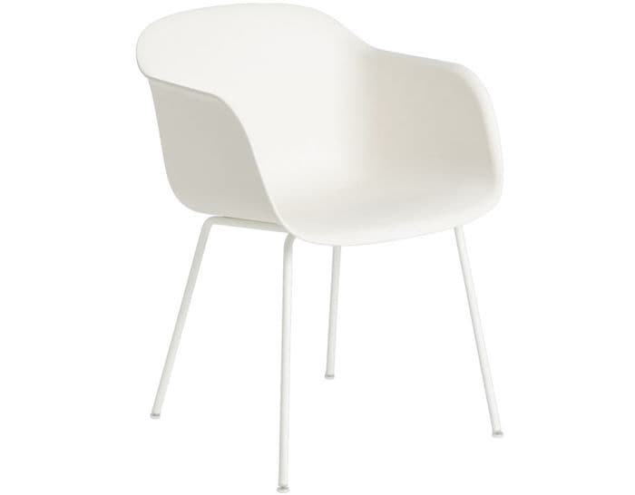 fiber armchair with tube base