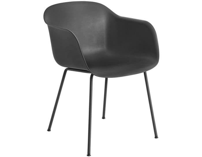 fiber armchair with tube base