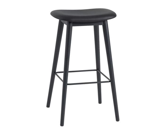 fiber stool with wood base