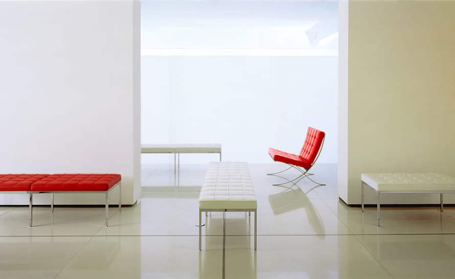 florence knoll three seat bench
