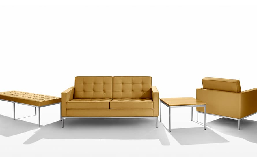 florence knoll three seat bench