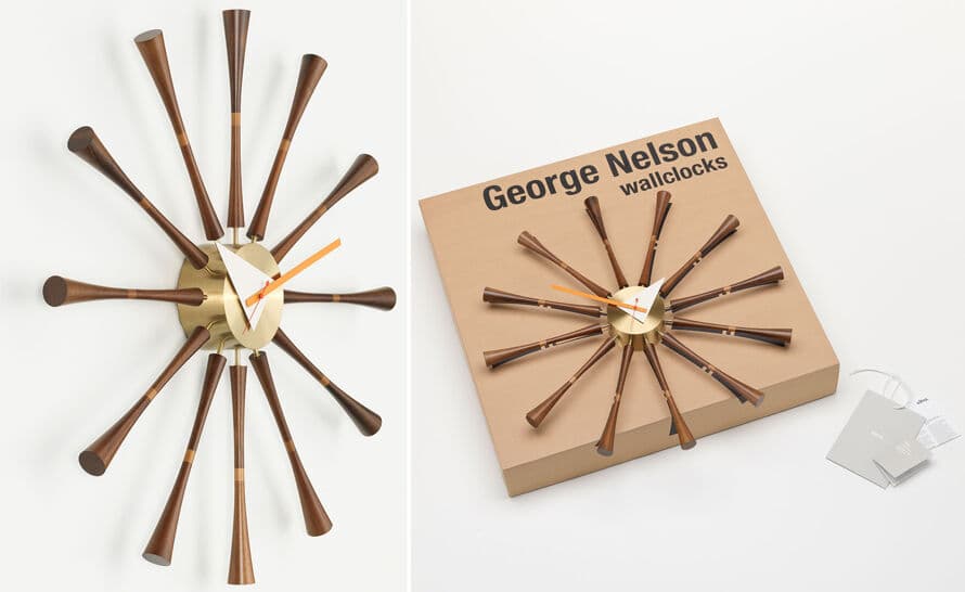george nelson spindle clock