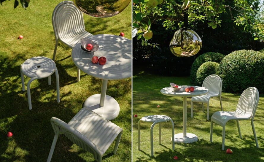 Groove Outdoor Stool Set of 2