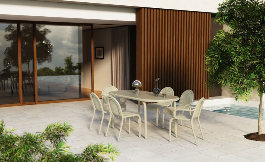 Groove Outdoor Stool Set of 2