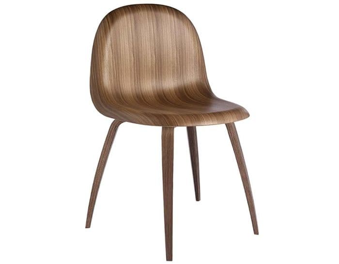 gubi 3d wood dining chair