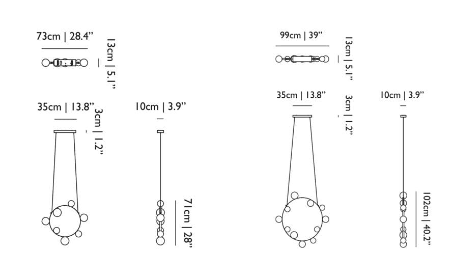 hubble bubble suspension light