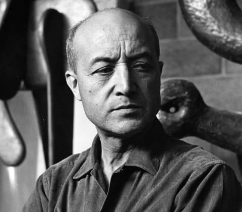 A portrait of Isamu Noguchi