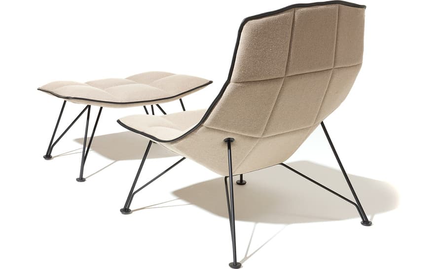 jehs+laub wire lounge chair & ottoman