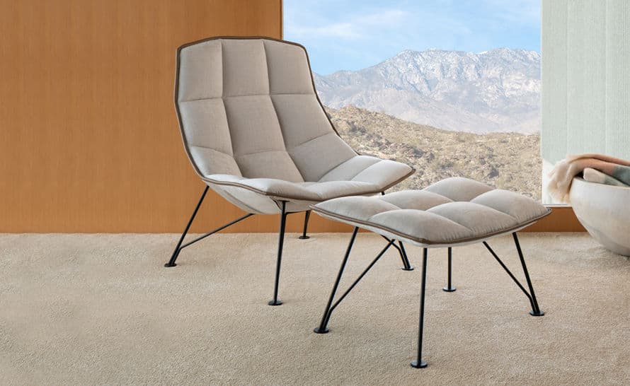 jehs+laub wire lounge chair & ottoman