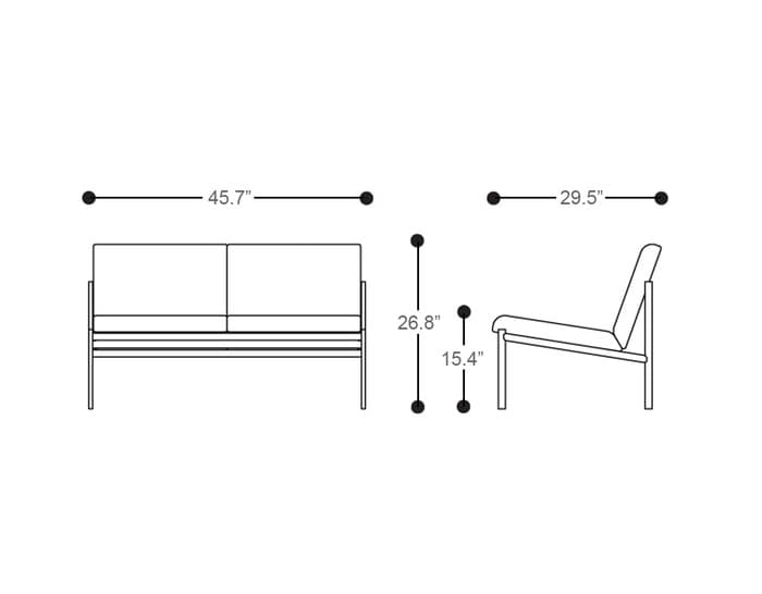kiki 2-seater sofa