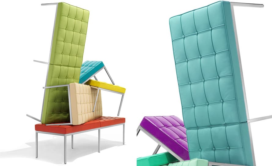 knoll three seat bench