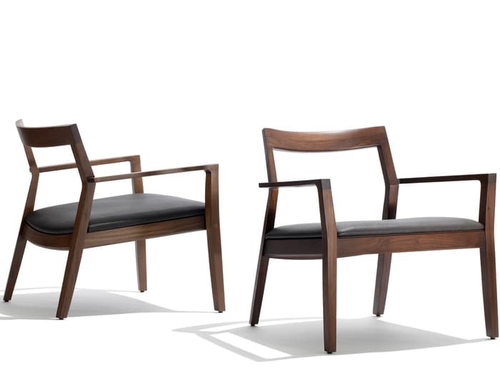 krusin lounge arm chair with upholstered seat
