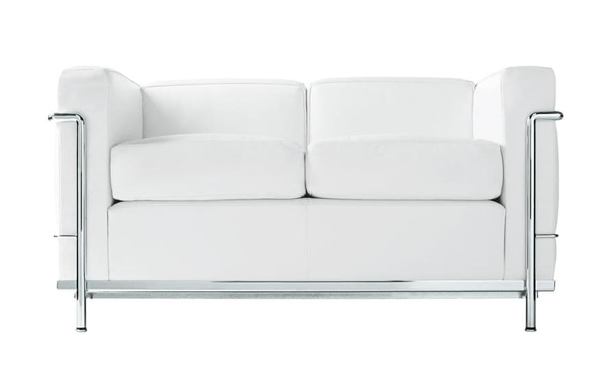 le corbusier lc2 two seat sofa with down cushions