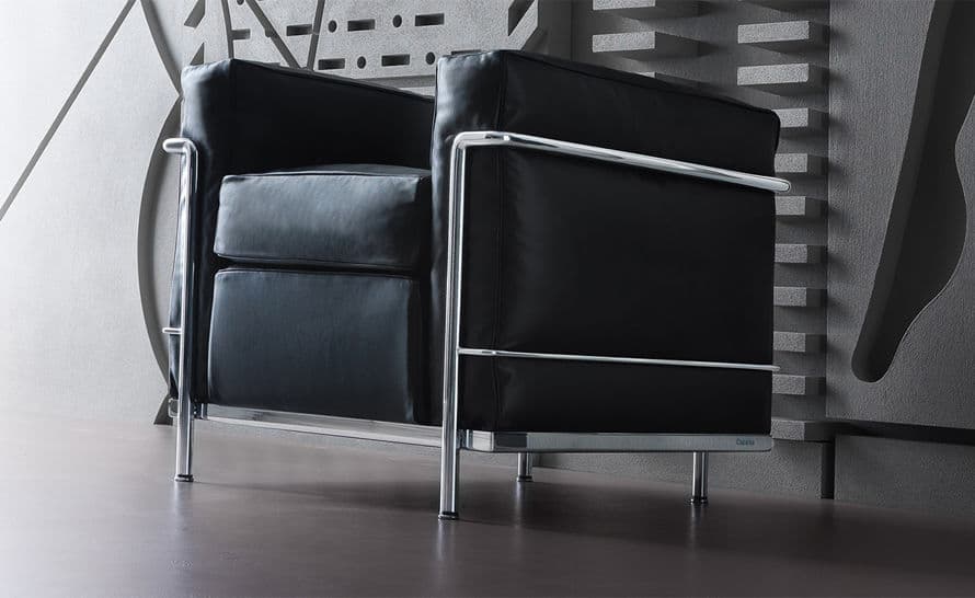 le corbusier lc2 armchair with down cushions