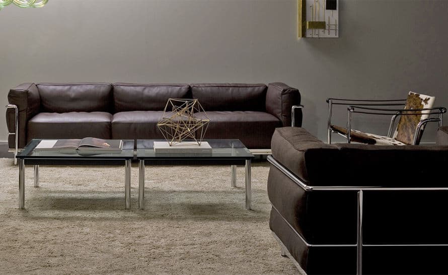 le corbusier lc3 three seat sofa