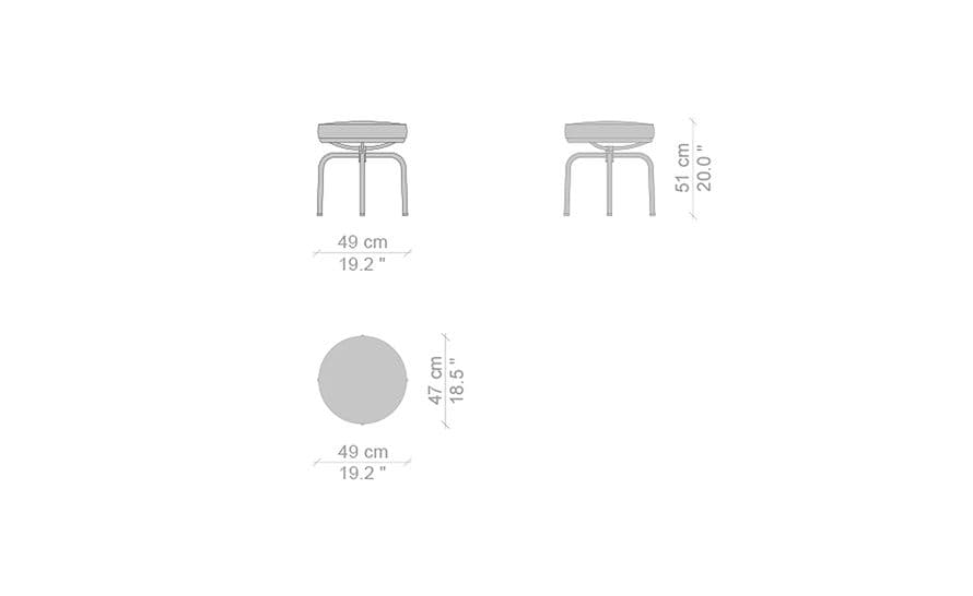 le corbusier lc8 revolving stool