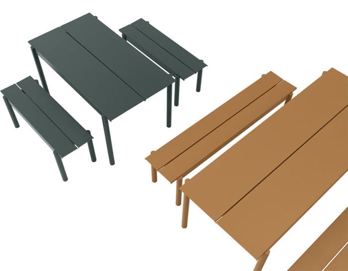 linear steel bench